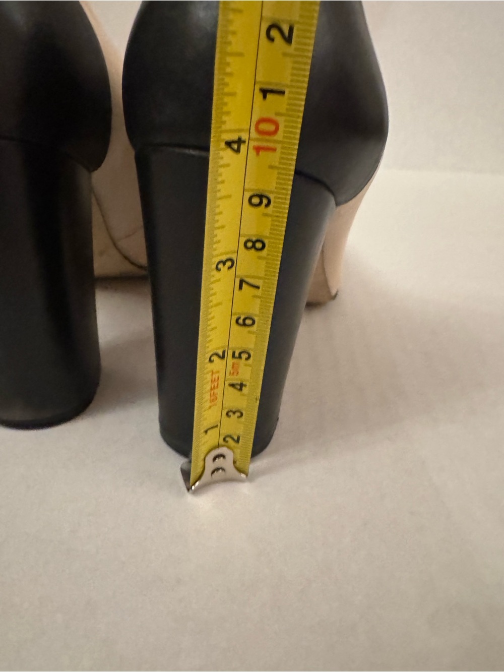 Banana Republic Beige, Taupe & Black Colorblock Block Heel Pumps - Picture 5 of 13